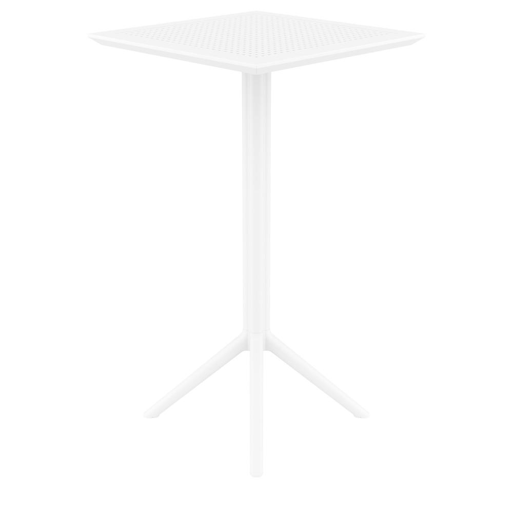 Sky Square Folding Bar Table 24 inch White. Picture 5