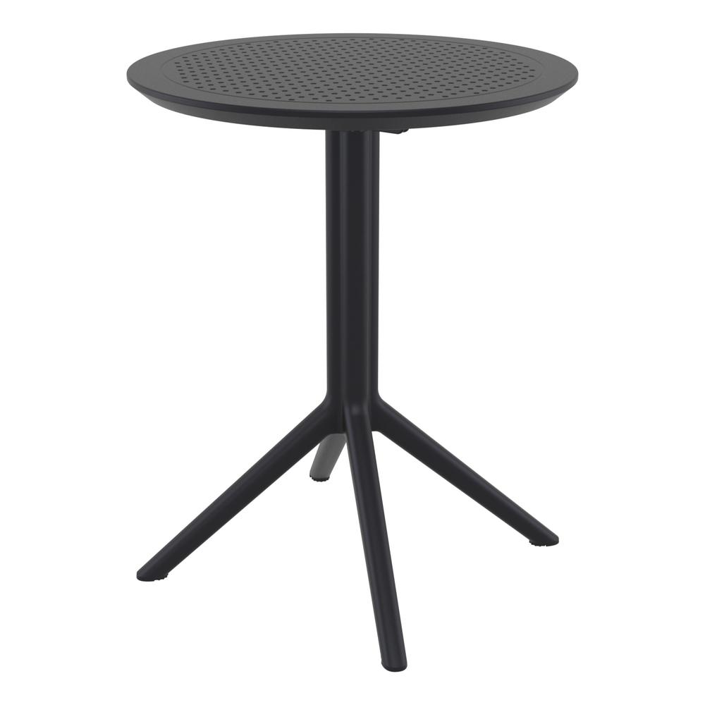 Sky Round Folding Table 24 inch Black. Picture 1