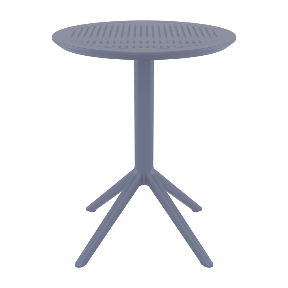 Sky Round Folding Table 24 inch Dark Gray. Picture 2