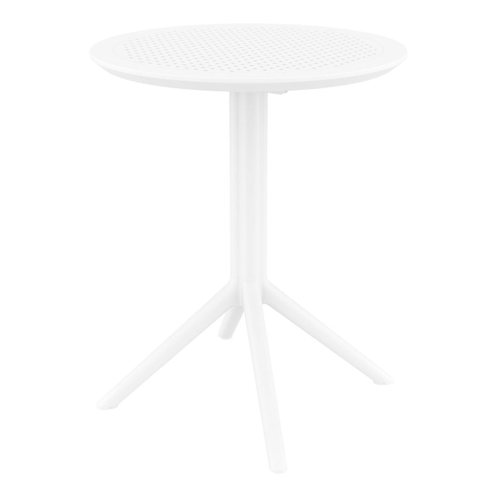 Sky Round Folding Table 24 inch White. Picture 1