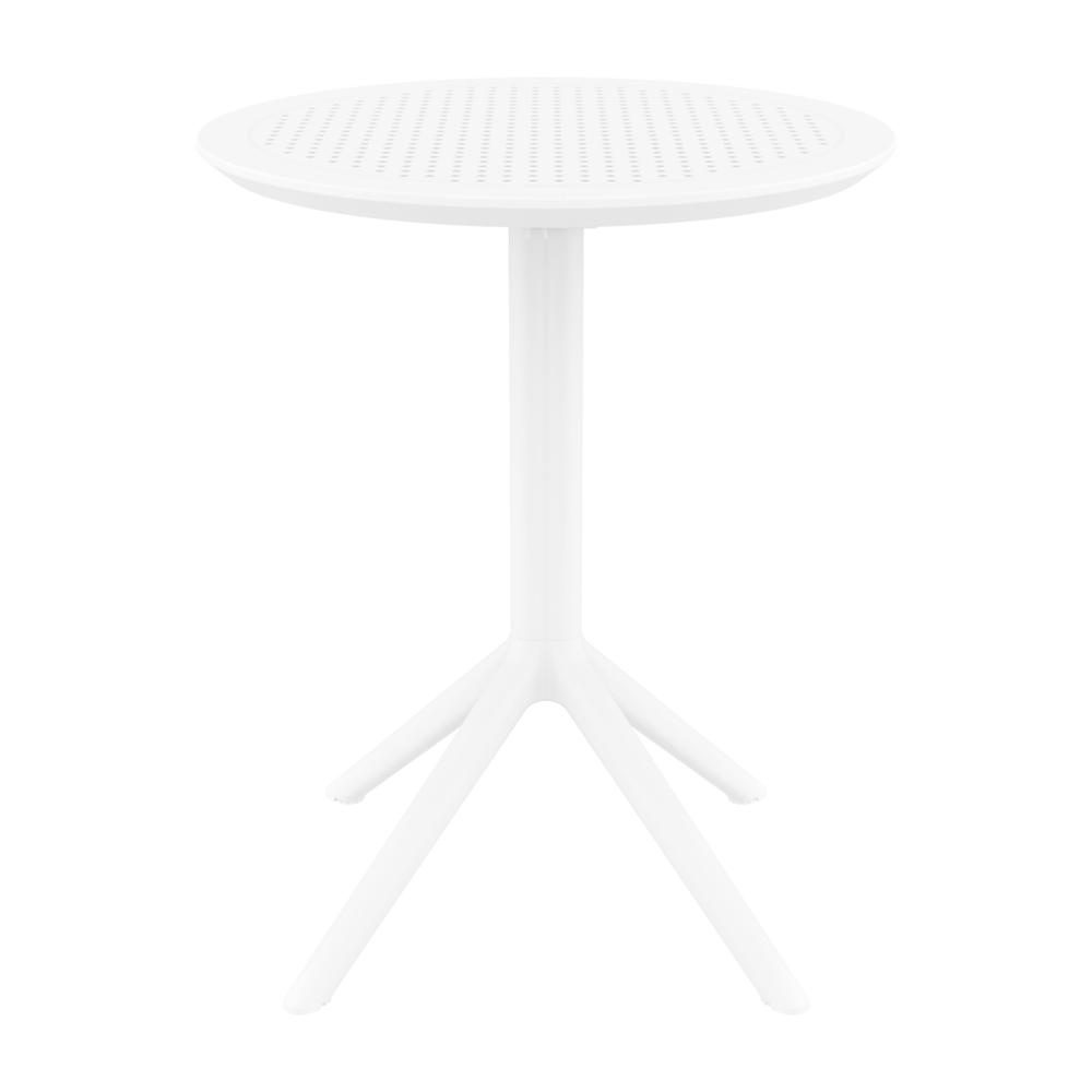 Sky Round Folding Table 24 inch White. Picture 2
