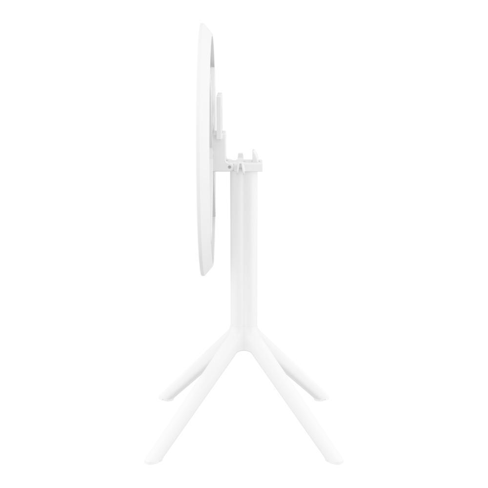 Sky Round Folding Table 24 inch White. Picture 3