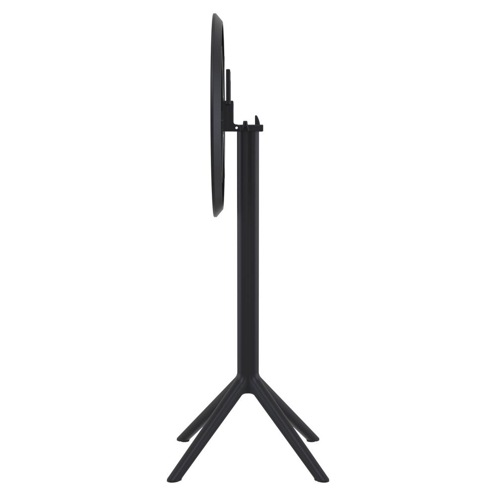 Sky Round Folding Bar Table 24 inch Black. Picture 3