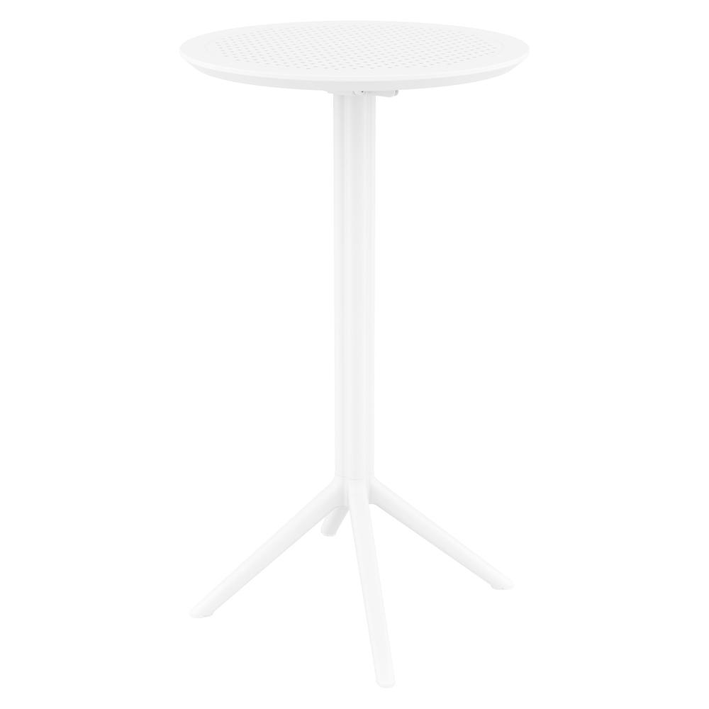 Sky Round Folding Bar Table 24 inch White. Picture 1