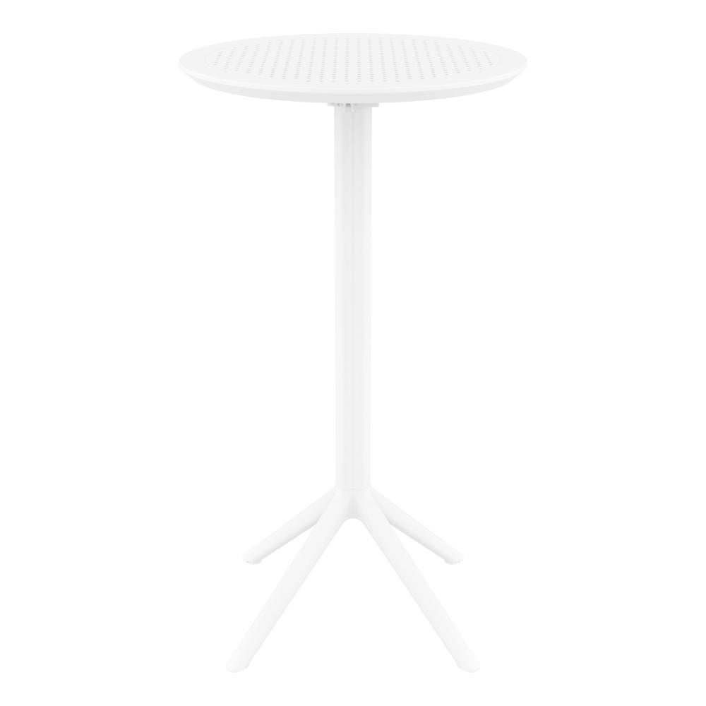 Sky Round Folding Bar Table 24 inch White. Picture 3