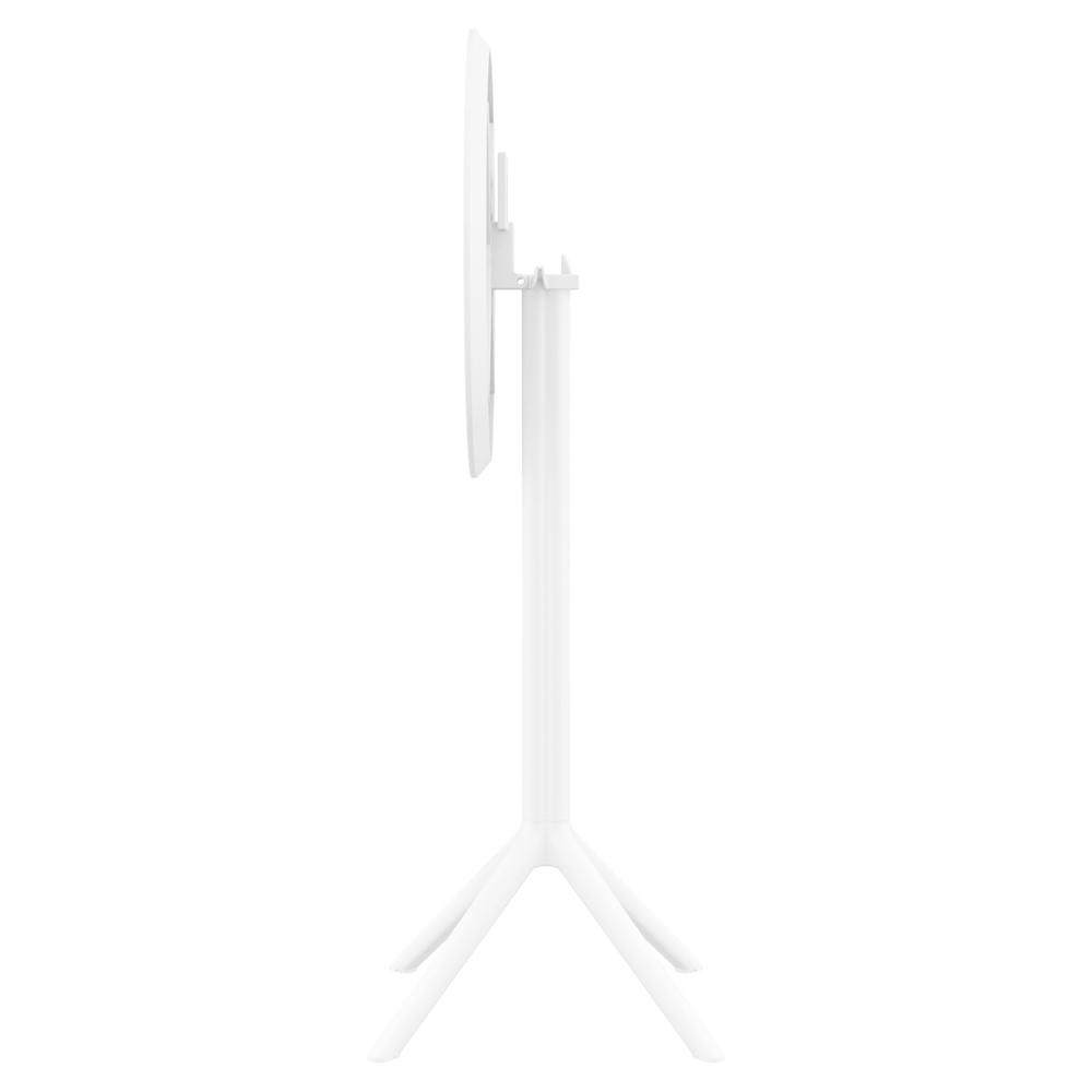 Sky Round Folding Bar Table 24 inch White. Picture 4