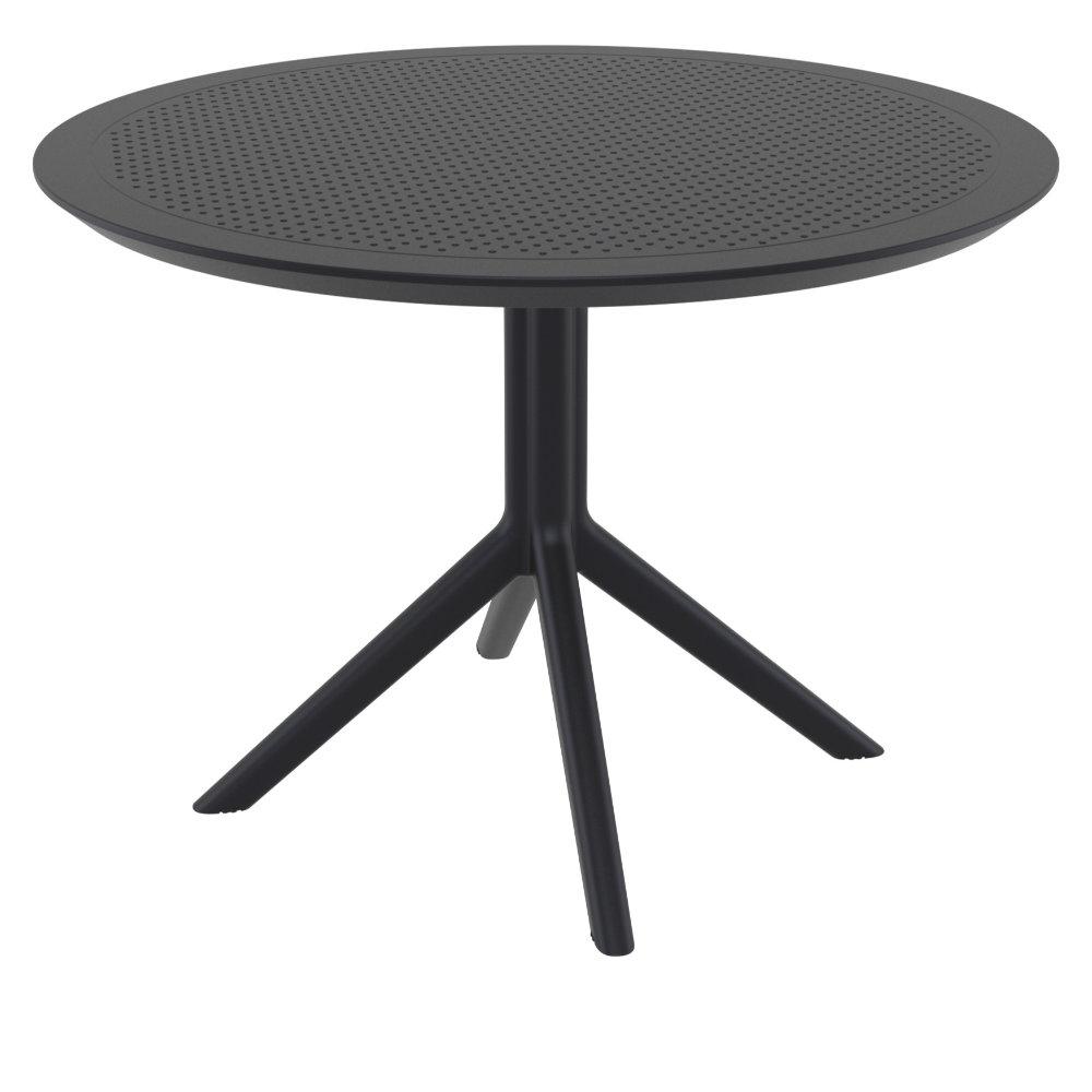 Sky Round Folding Table 42 inch Black. Picture 2