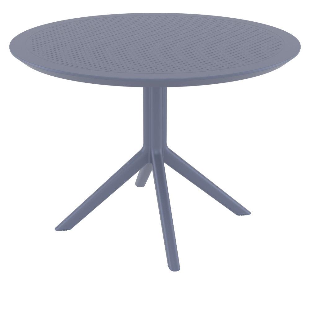 Sky Round Folding Table 42 inch Dark Gray. Picture 2