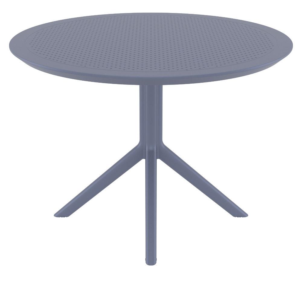 Sky Round Folding Table 42 inch Dark Gray. Picture 3