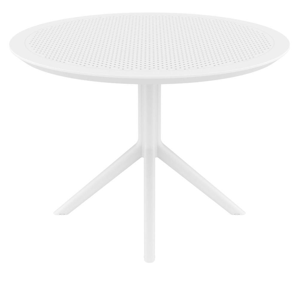 Sky Round Folding Table 42 inch White. Picture 3