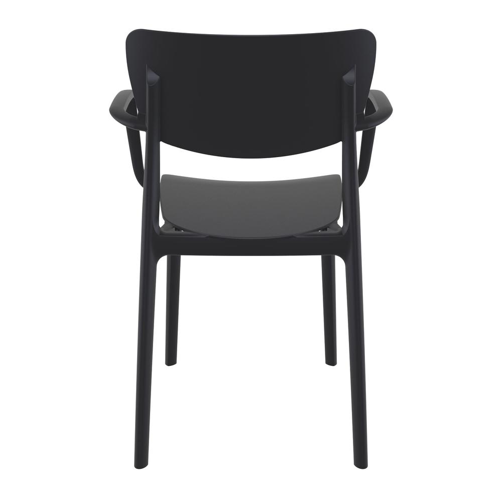Lisa Outdoor Dining Arm Chair Black, Set of 2. Picture 5