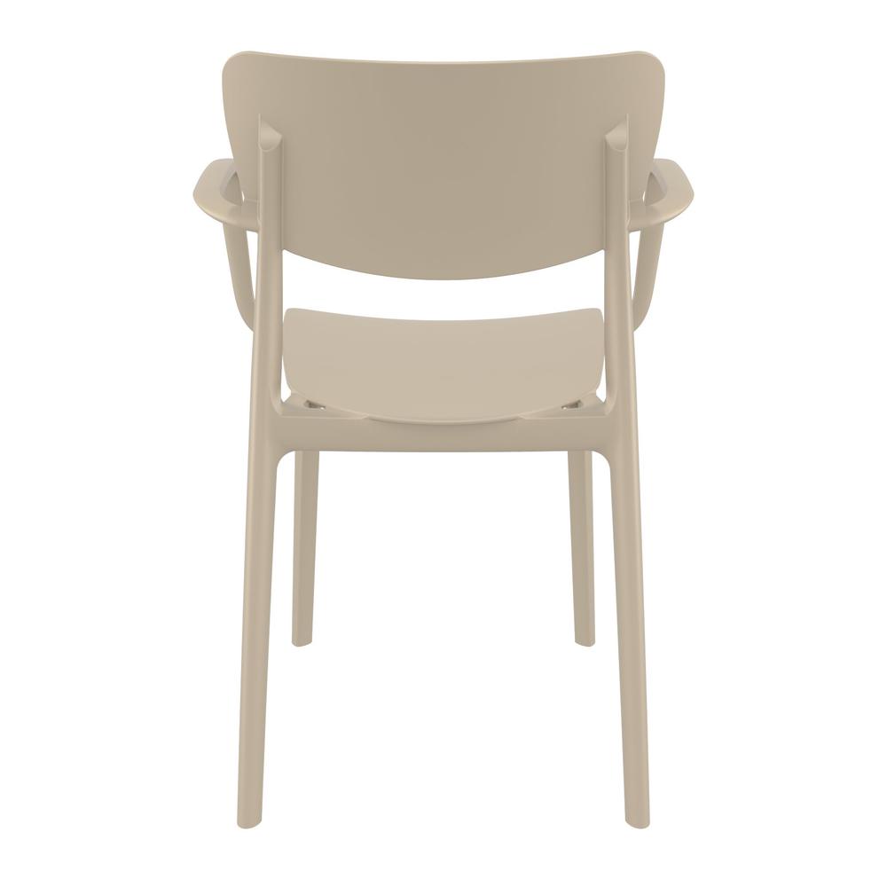 Lisa Outdoor Dining Arm Chair Taupe, Set of 2. Picture 5