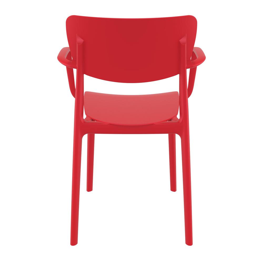 Lisa Outdoor Dining Arm Chair Red, Set of 2. Picture 5
