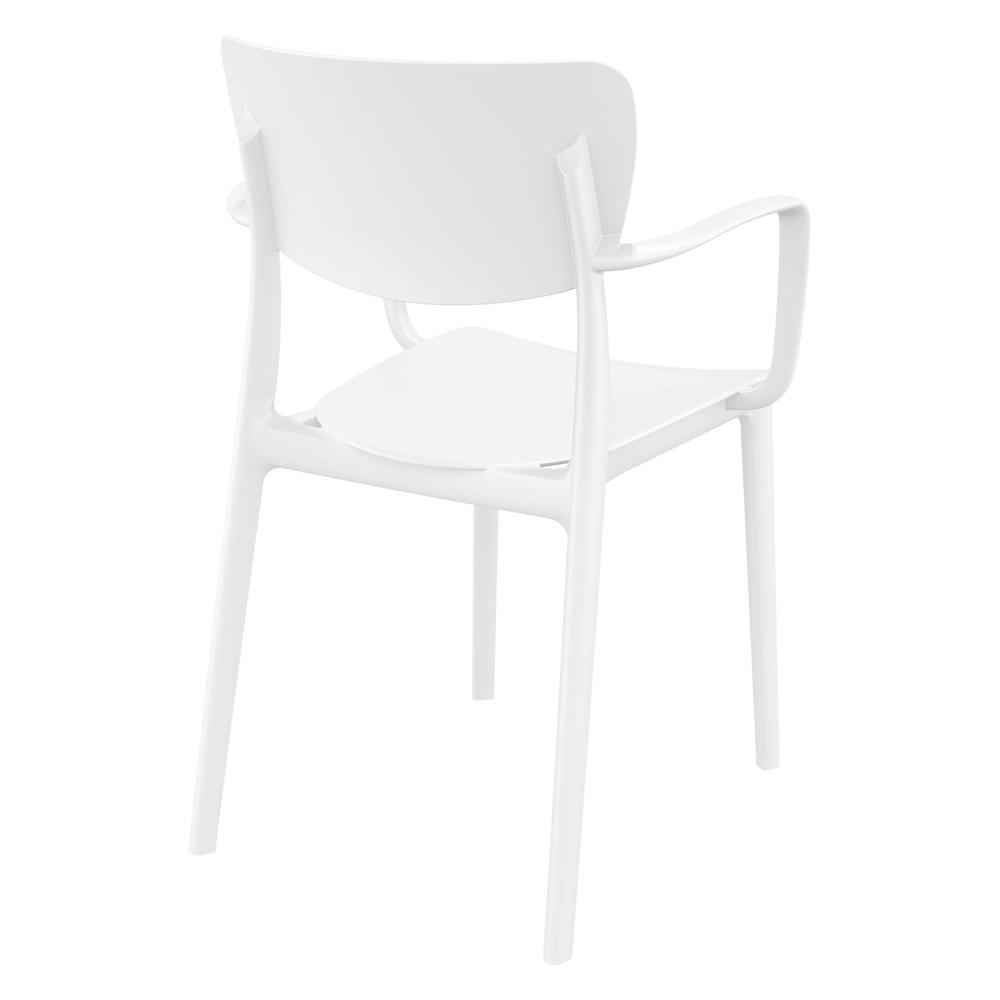 Lisa Outdoor Dining Arm Chair White, Set of 2. Picture 2