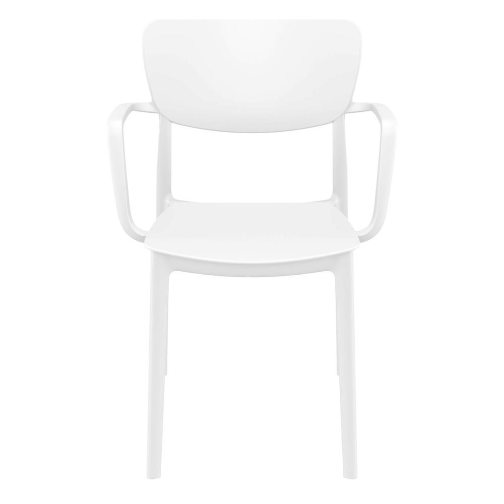 Lisa Outdoor Dining Arm Chair White, Set of 2. Picture 3