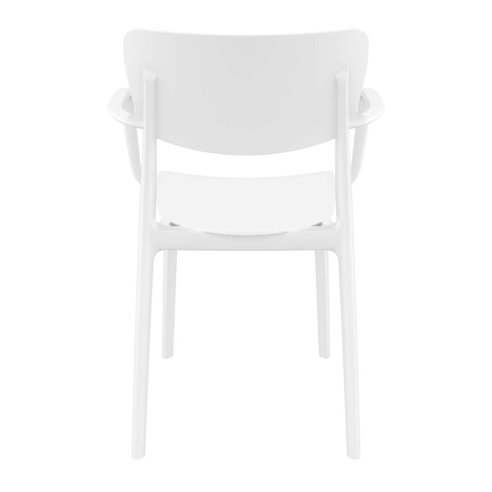 Lisa Outdoor Dining Arm Chair White, Set of 2. Picture 5