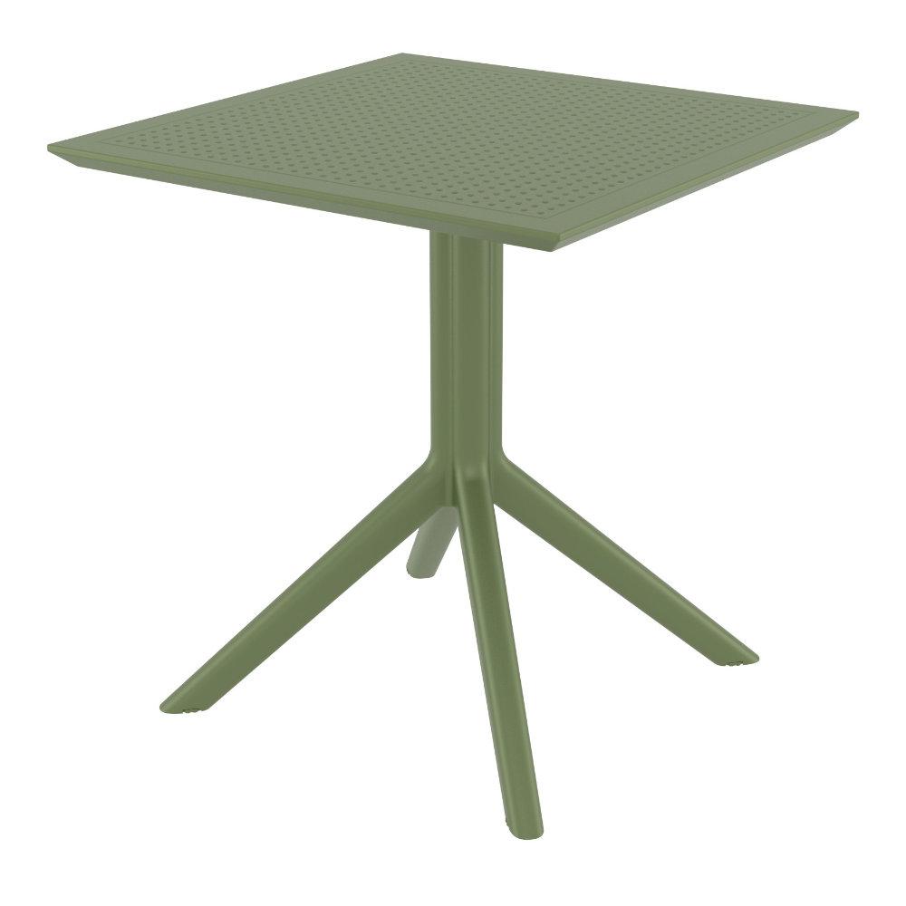 Loft Bistro Set 3 Piece with 27 inch Table Top Olive Green. Picture 3
