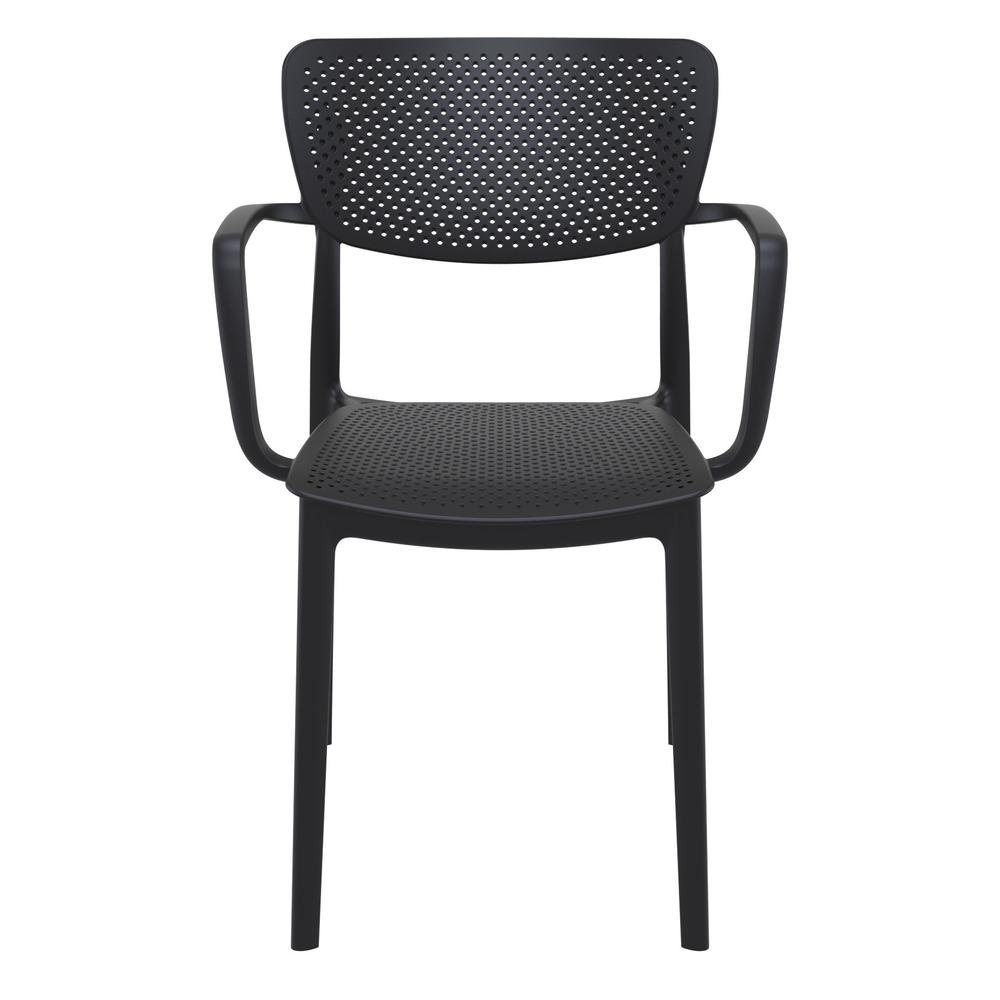 Loft Outdoor Dining Arm Chair Black, Set of 2. Picture 3