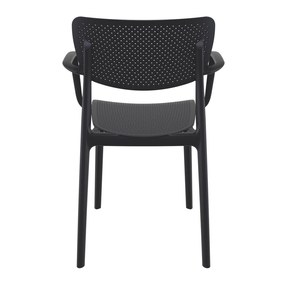 Loft Outdoor Dining Arm Chair Black, Set of 2. Picture 5