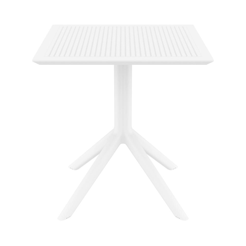 Lucy Outdoor Bistro Set 3 Piece with 27 inch Table Top White. Picture 5