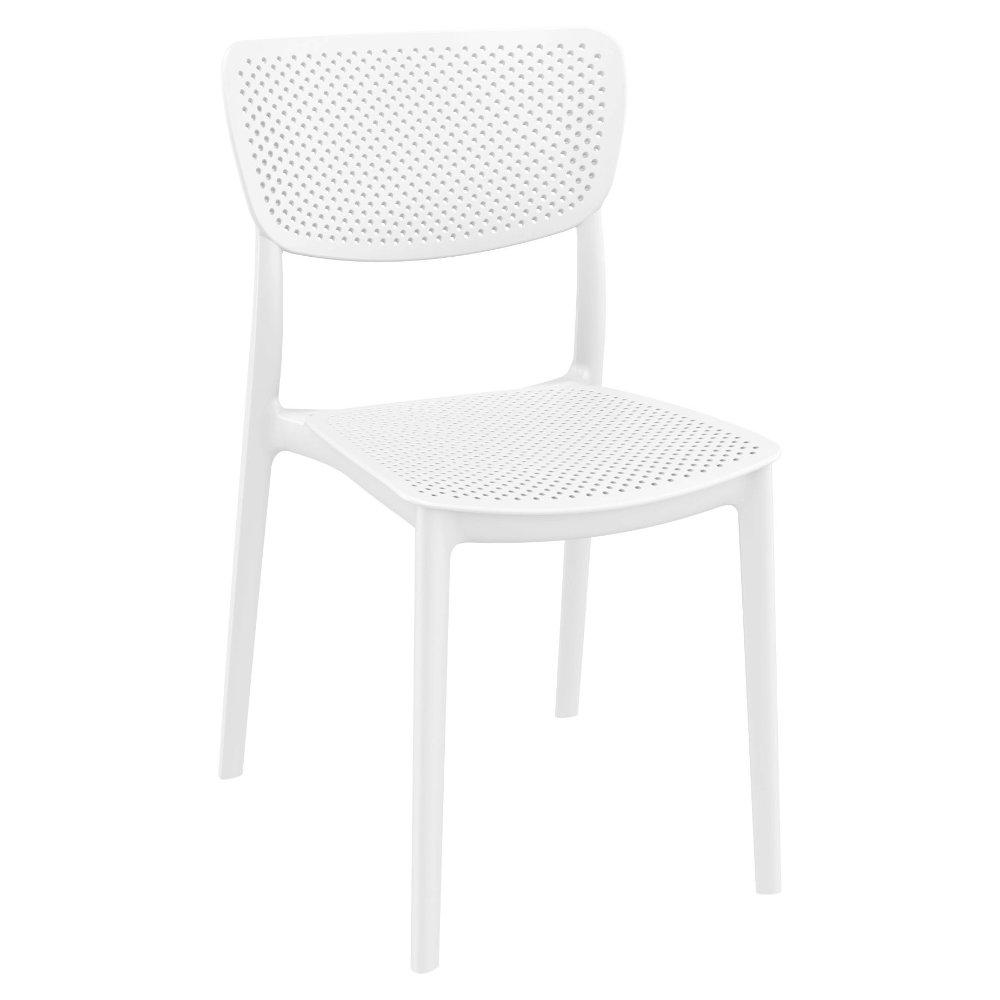 Lucy Round Bistro Set 3 Piece with 24 inch Table Top White. Picture 2