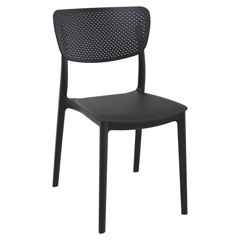 Lucy Outdoor Dining Chair Black, Set of 2. Picture 1