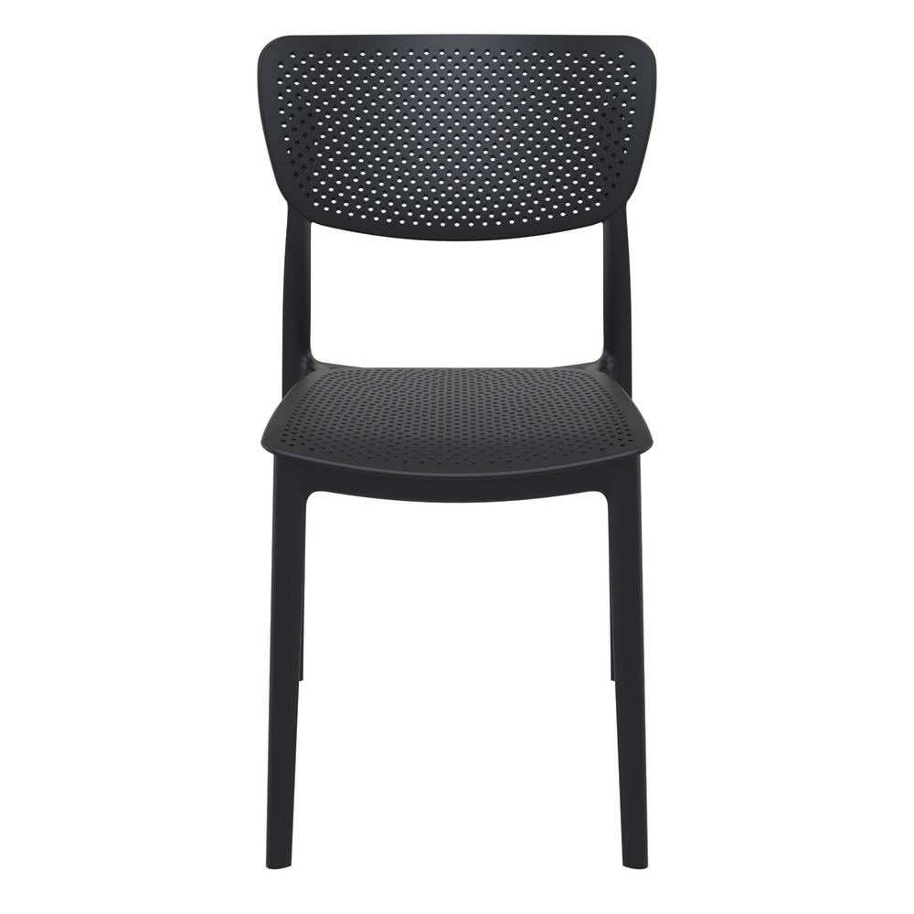 Lucy Outdoor Dining Chair Black, Set of 2. Picture 3