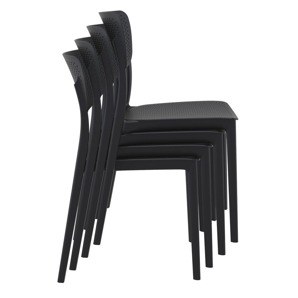 Lucy Outdoor Dining Chair Black, Set of 2. Picture 6