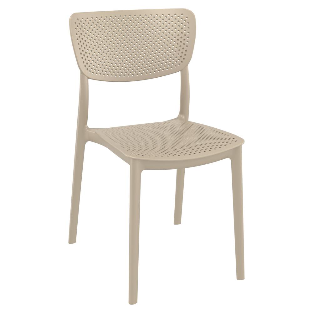 Lucy Outdoor Dining Chair Taupe, Set of 2. The main picture.