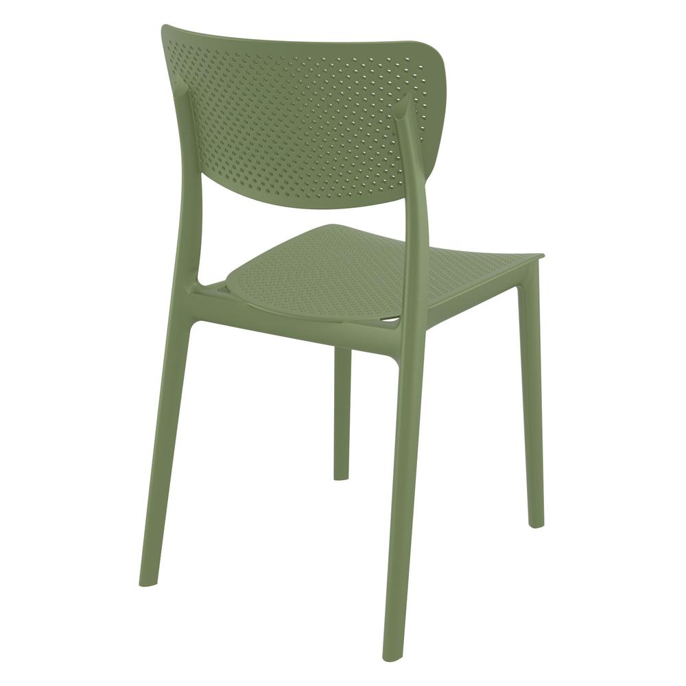 Lucy Outdoor Dining Chair Olive Green, Set of 2. Picture 2