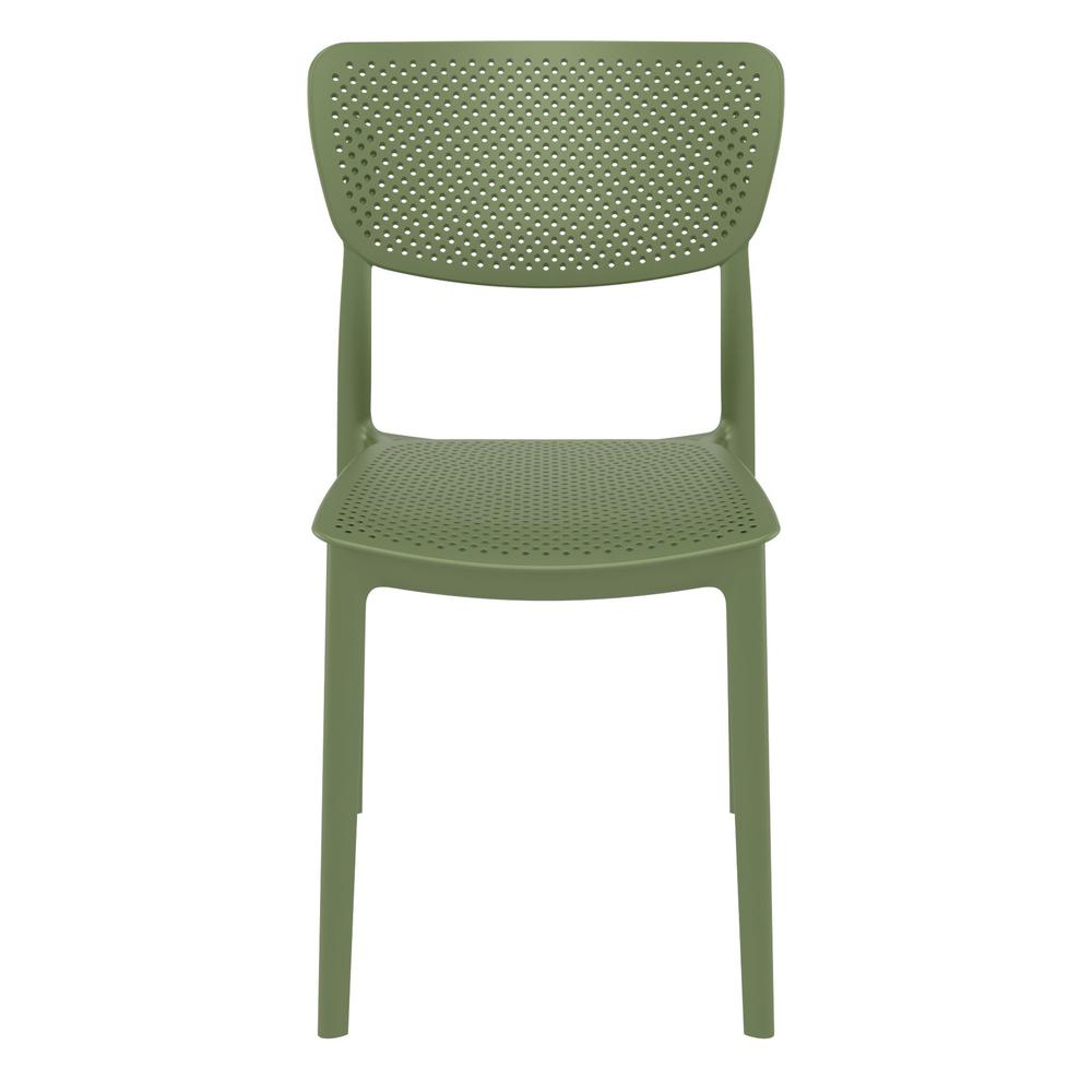 Lucy Outdoor Dining Chair Olive Green, Set of 2. Picture 3