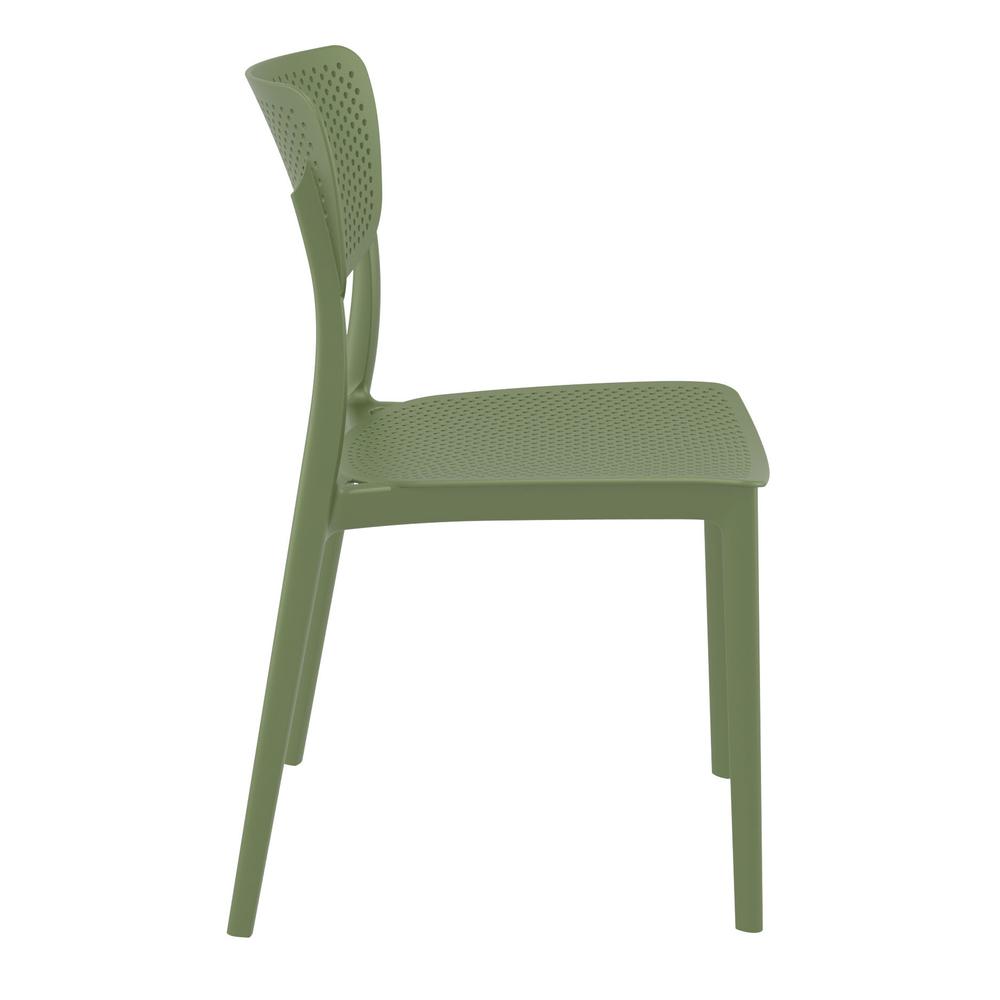 Lucy Outdoor Dining Chair Olive Green, Set of 2. Picture 4