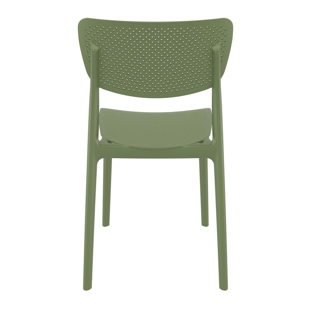 Lucy Outdoor Dining Chair Olive Green, Set of 2. Picture 5