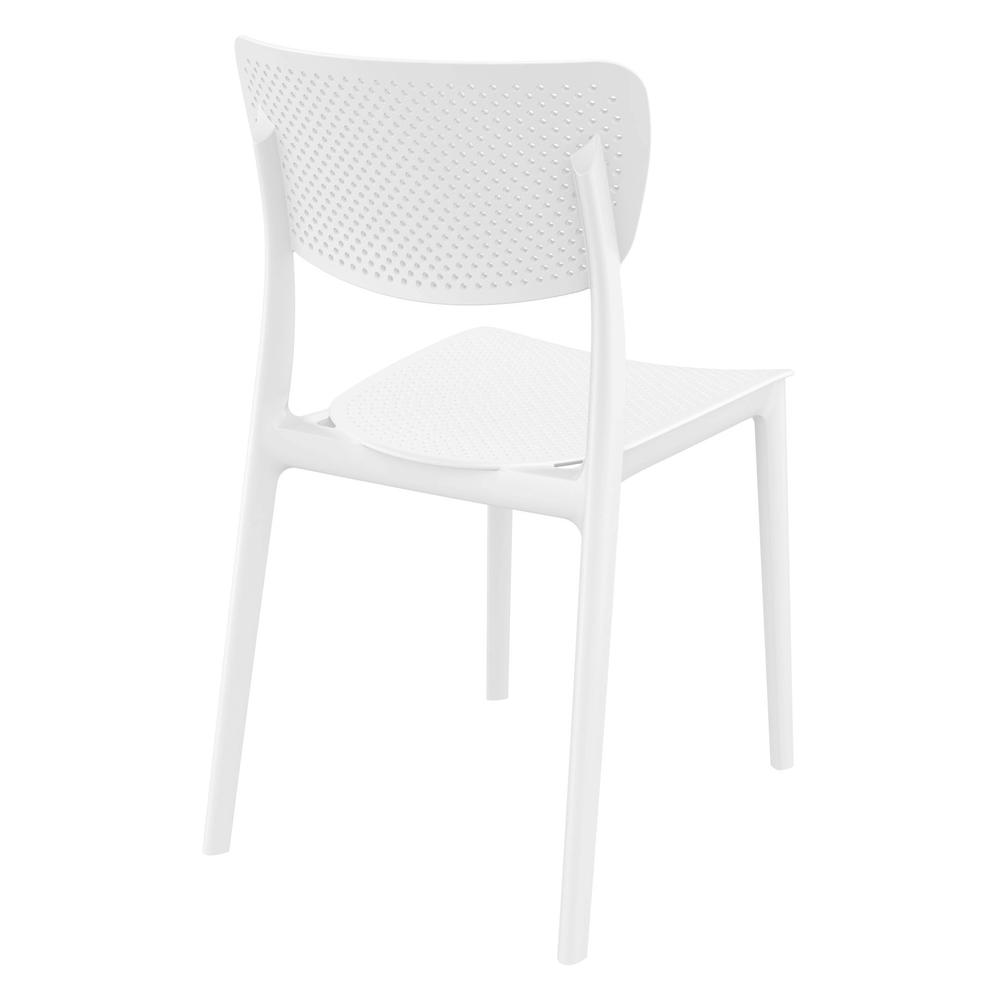 Lucy Outdoor Dining Chair White, Set of 2. Picture 2