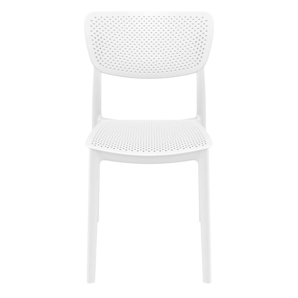 Lucy Outdoor Dining Chair White, Set of 2. Picture 3