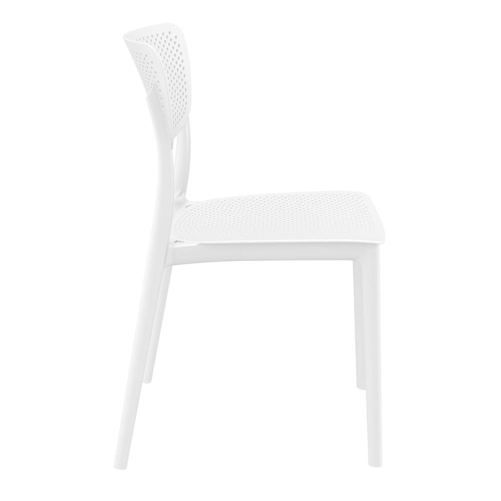 Lucy Outdoor Dining Chair White, Set of 2. Picture 4