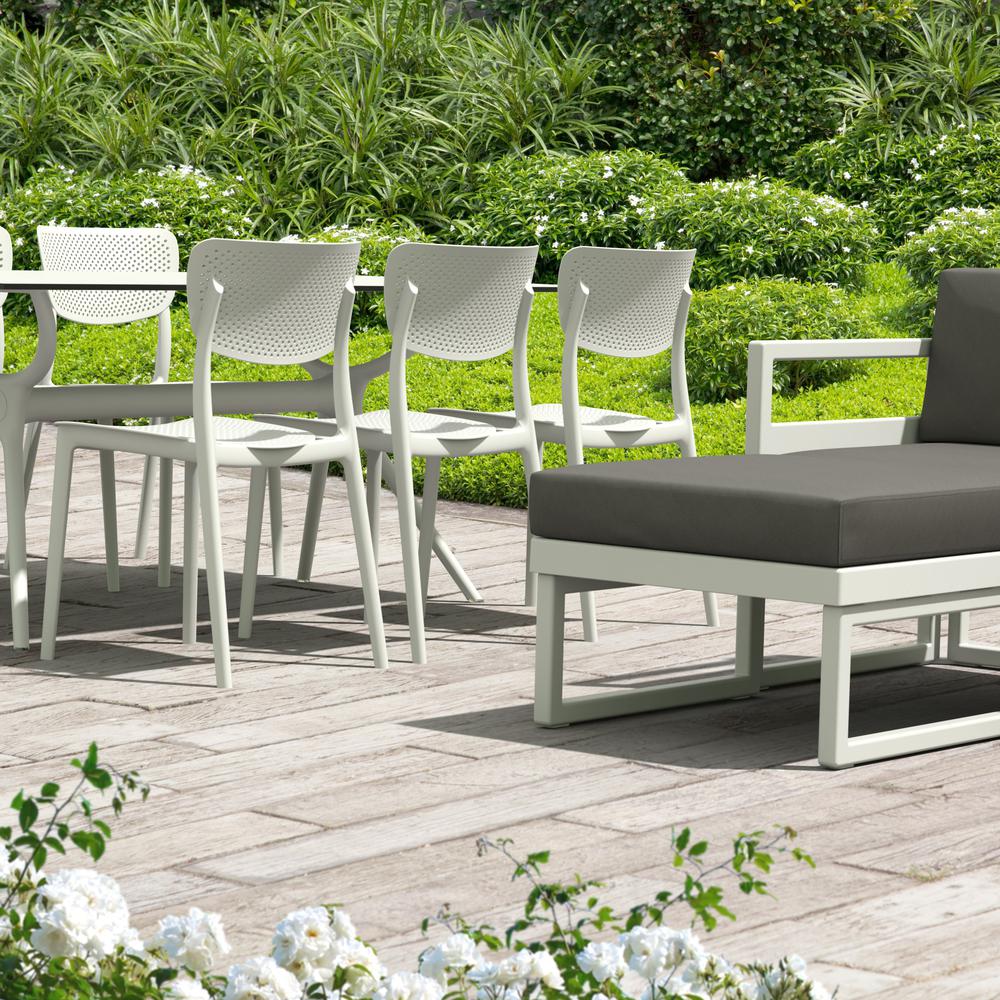 Lucy Outdoor Dining Chair White, Set of 2. Picture 8