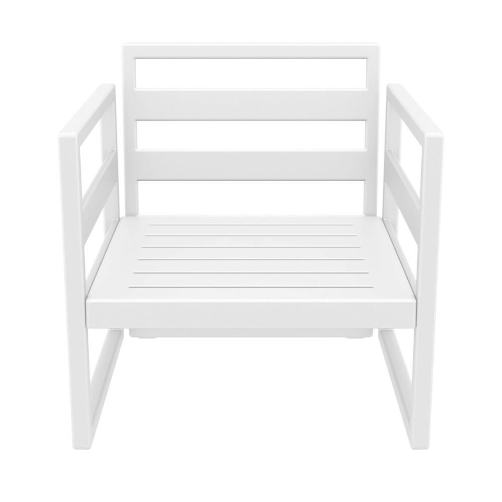 Mykonos Patio Club Chair White with Sunbrella Natural Cushion. Picture 12