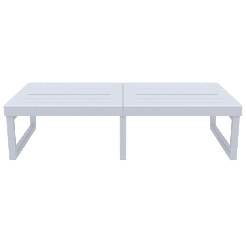 Mykonos Rectangle Lounge Table Silver. Picture 2