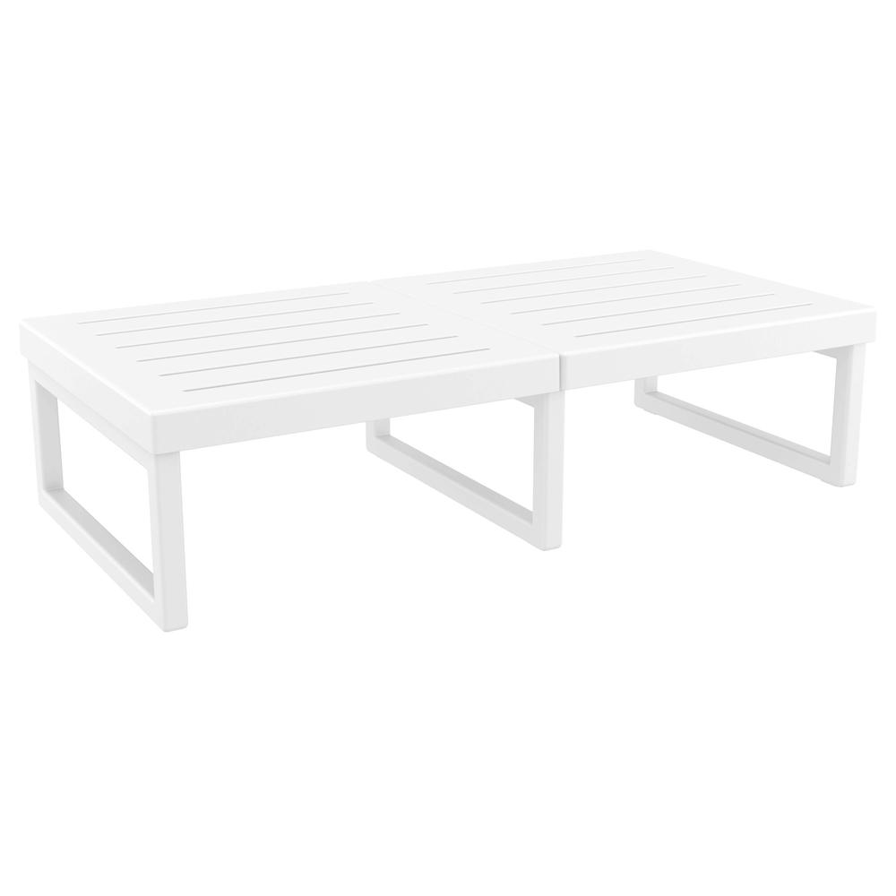 Mykonos Rectangle Lounge Table White. Picture 1