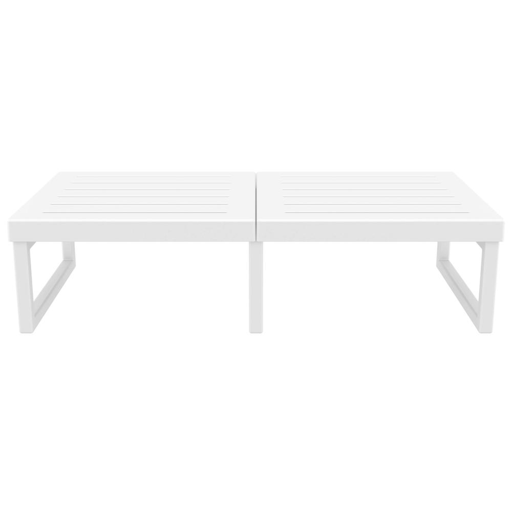 Mykonos Rectangle Lounge Table White. Picture 2