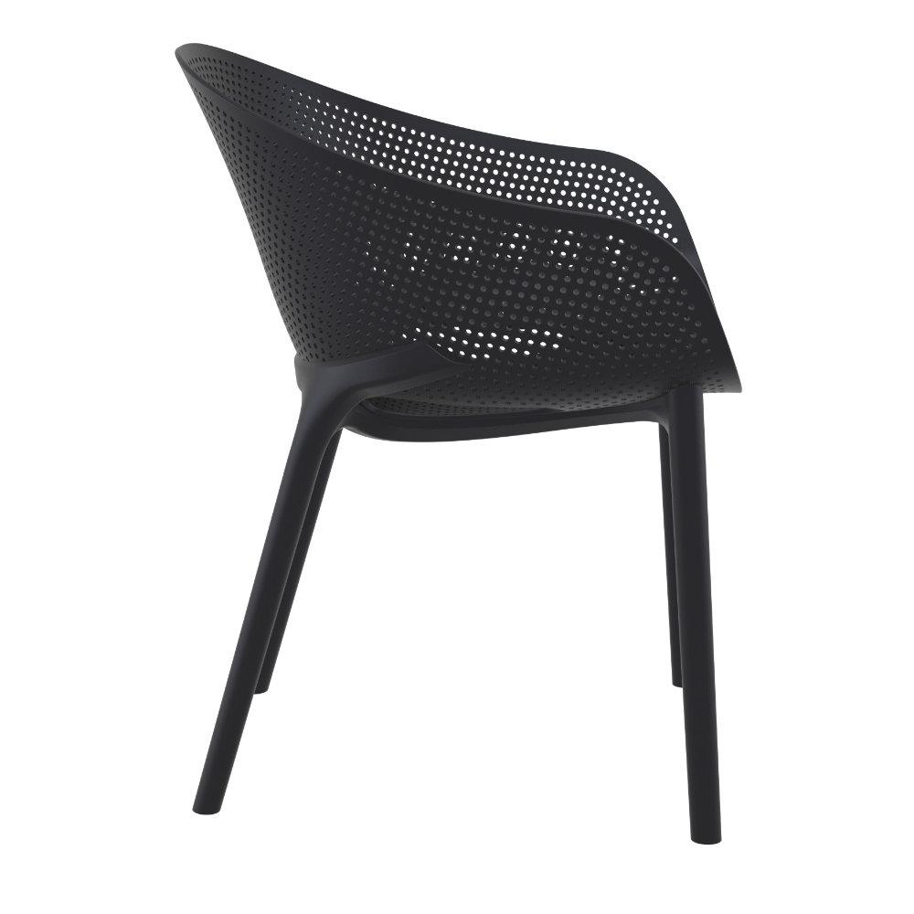 Sky Pro Stacking Dining Chair Black. Picture 2