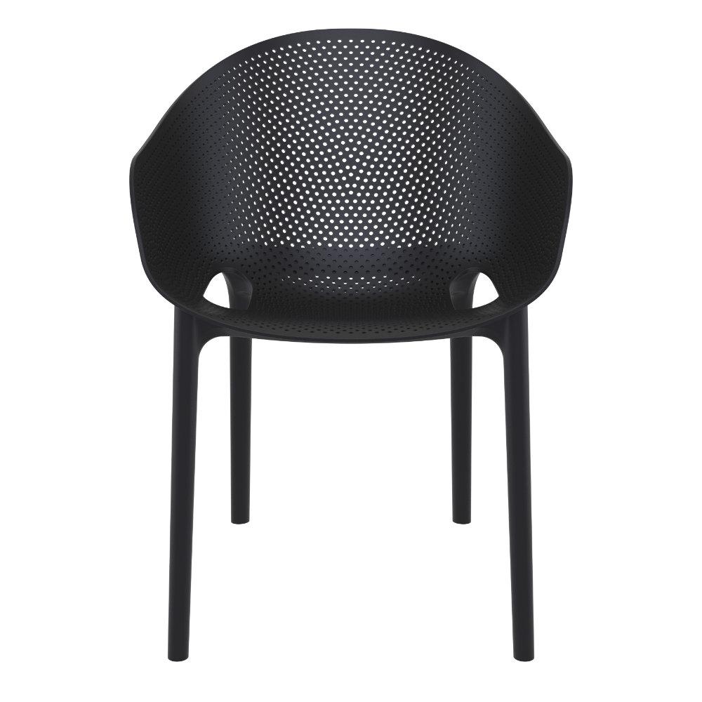 Sky Pro Stacking Dining Chair Black. Picture 4