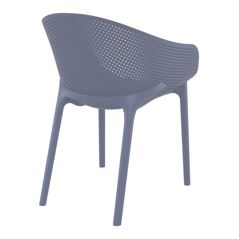 Sky Pro Stacking Dining Chair Gray. Picture 2