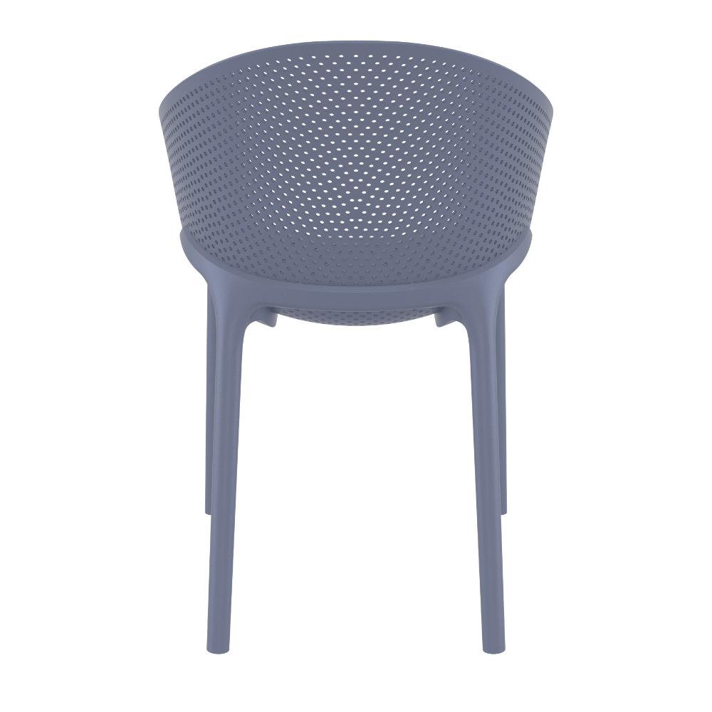 Sky Pro Stacking Dining Chair Gray. Picture 5