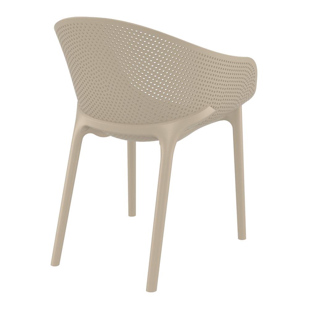 Sky Pro Stacking Dining Chair Taupe. Picture 2
