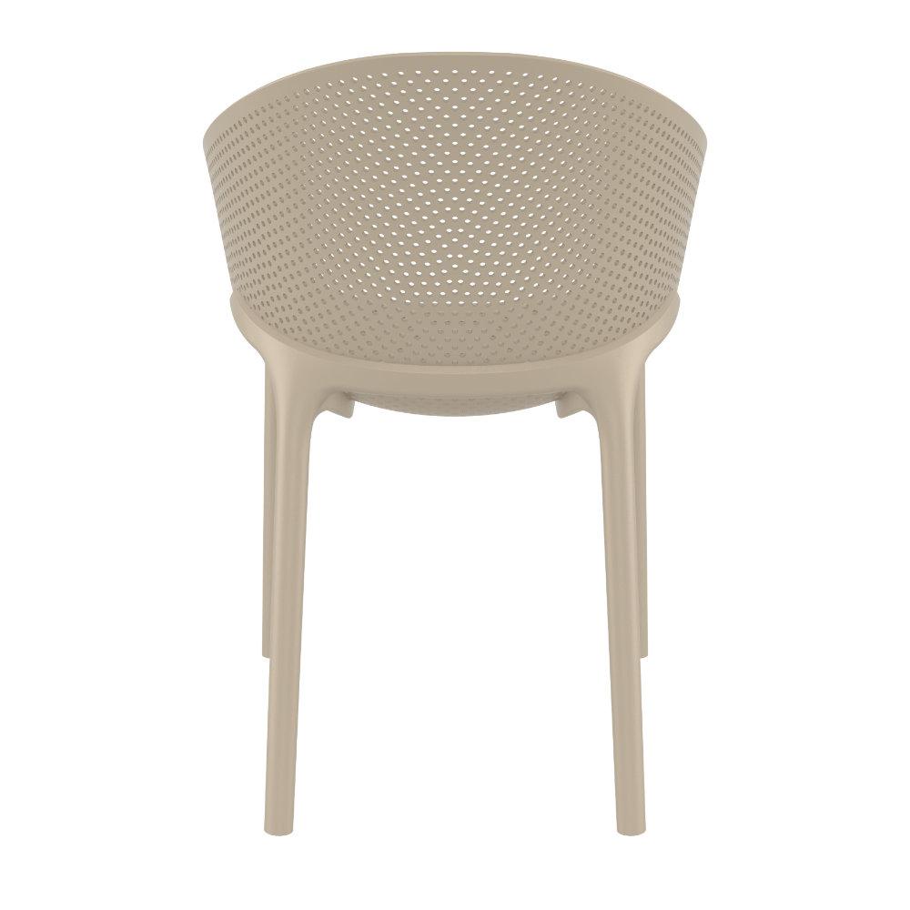 Sky Pro Stacking Dining Chair Taupe. Picture 5