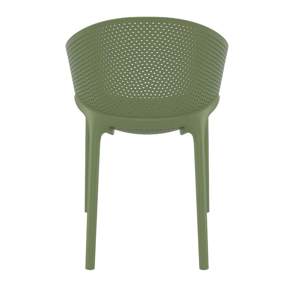 Sky Pro Stacking Dining Chair Olive Green. Picture 5