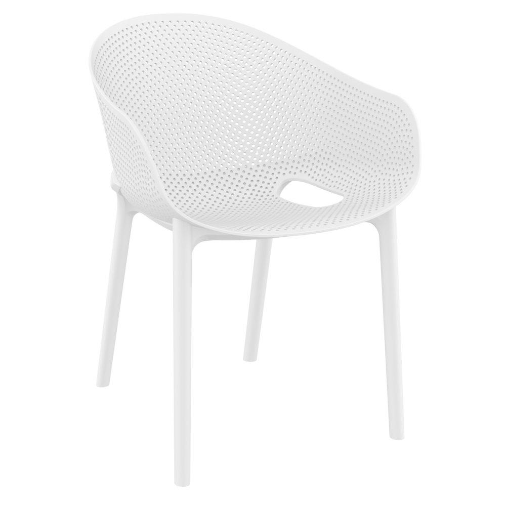 Sky Pro Stacking Dining Chair  White. Picture 1