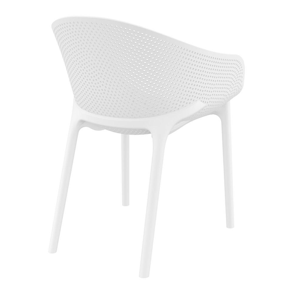 Sky Pro Stacking Dining Chair  White. Picture 2